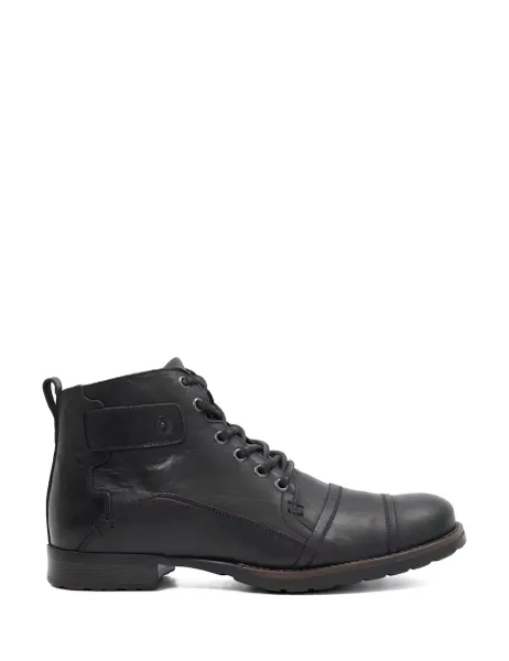 Dune London Wide Fit Leather Casual Boots Black