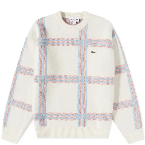 Check Wool Crew Knit