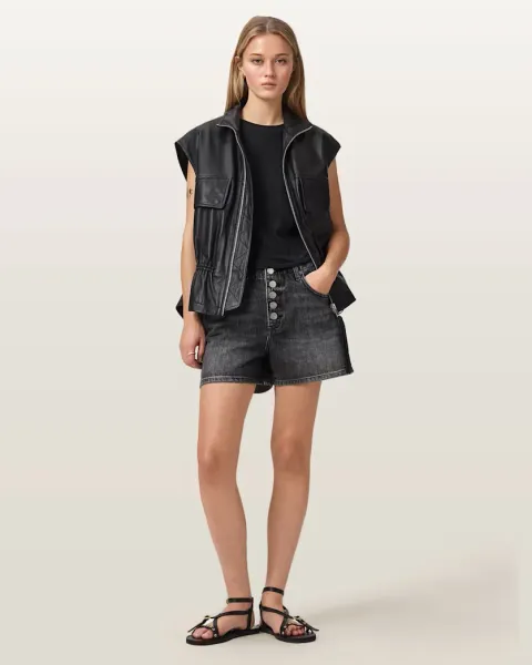 Tay Mid Rise Denim Shorts