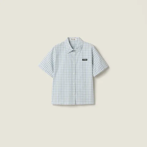 Checked poplin shirt