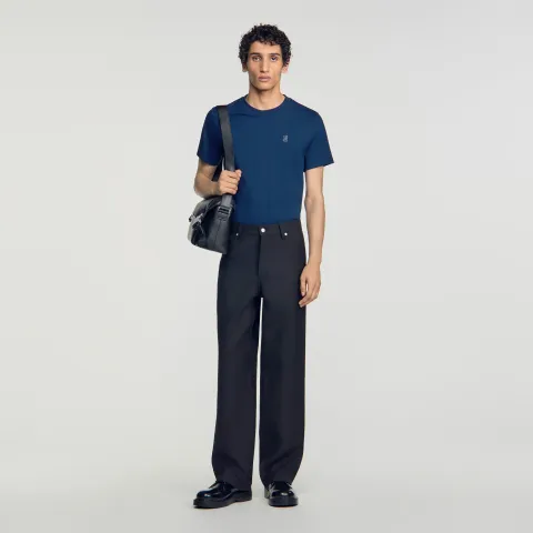 Straight-leg 5-pocket trousers