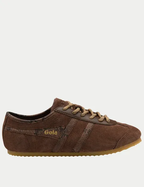Gola Cleora II Suede Lace Up Trainers Brown Mix