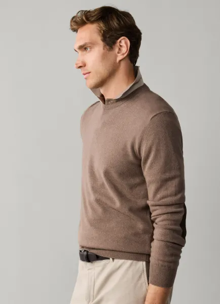 Hackett Merino Wool-Cashmere Blend Crew Neck Jumper