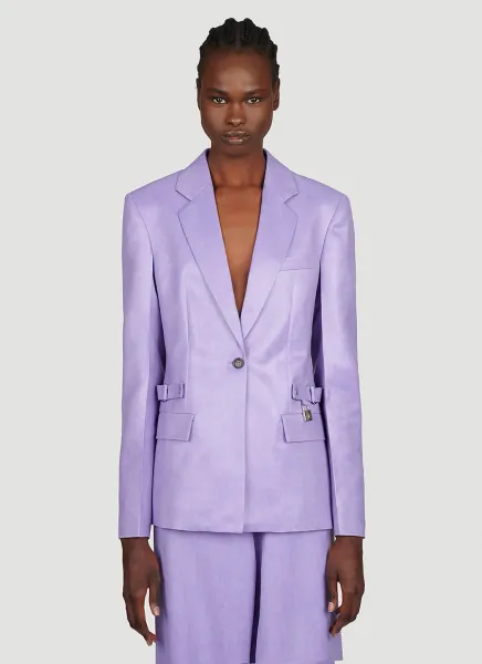 Padlock Strap Suit Single Breasted Blazer