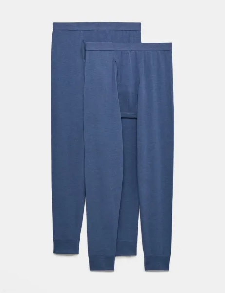 Marks & Spencer 2 Pack Heatgen Light Thermal Long Johns Denim