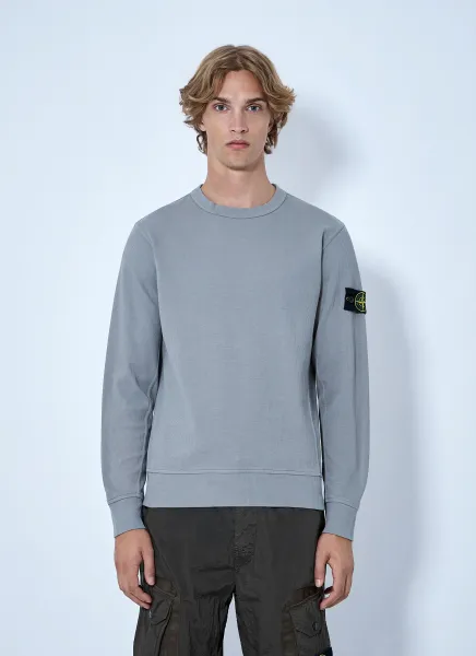 Crewneck Sweatshirt with Sleeve Logo Patch