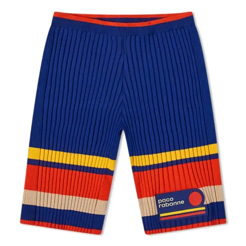 Knitted Colour Block Cycling Shorts