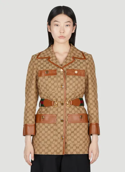 GG Monogram Belted Jacket