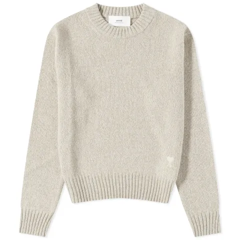 Tonal Heart Cashmere Crew Knit