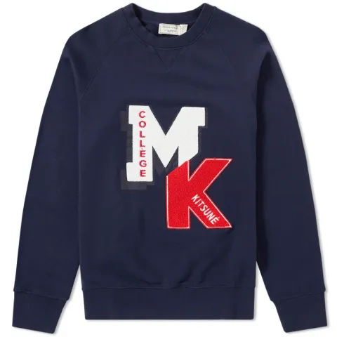 Maison Kitsuné College Patch Crew Sweat