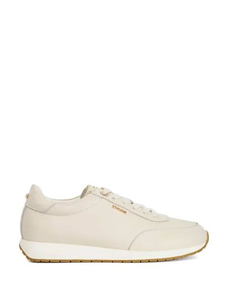 Dune London Leather Lace Up Trainers White