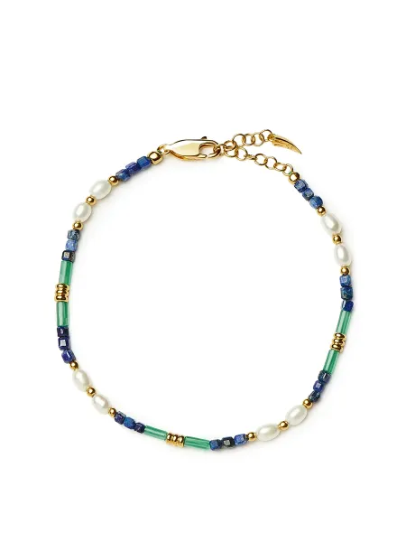 Missoma Beaded Gemstone And Pearl Bracelet