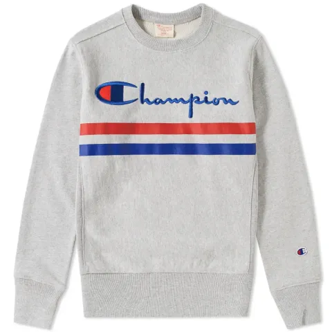 Logo Stripe Crew Sweat