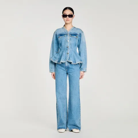 Beaded denim jacket