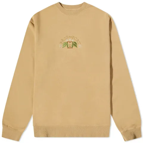 Pass-Port Arched Embroidery Crew Sweat