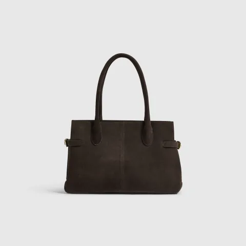 River Island Suede Buckle Side Tote Bag