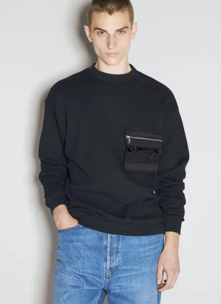 Lace Pocket Sweatshirt