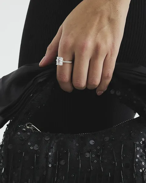 River Island Diamond Simulant Ring