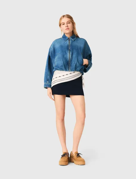 Denim bomber jacket
