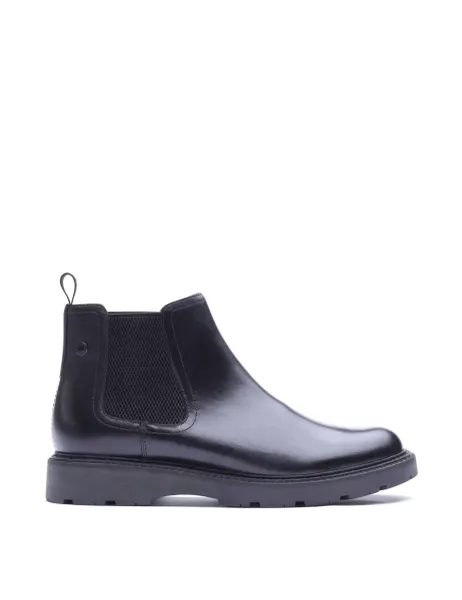 Base London Leather Chelsea Boots Black