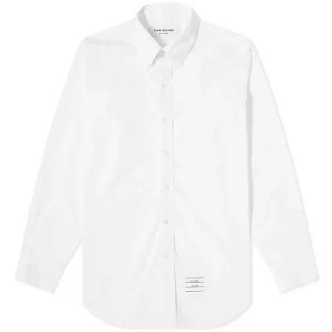 Grosgrain Placket Solid Poplin Shirt