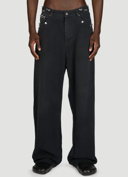 Pierced Baggy Jeans
