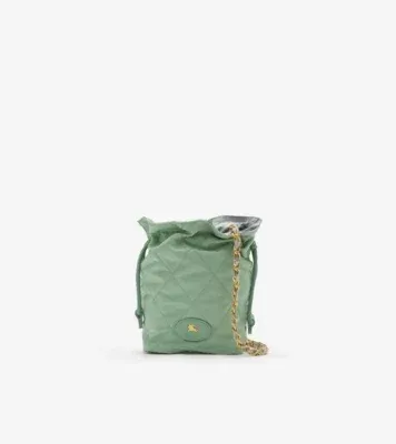 Reversible Horseshoe Chain Pouch in Seafoam green