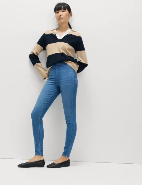 Marks & Spencer Pull on High Waisted Jegging Indigo