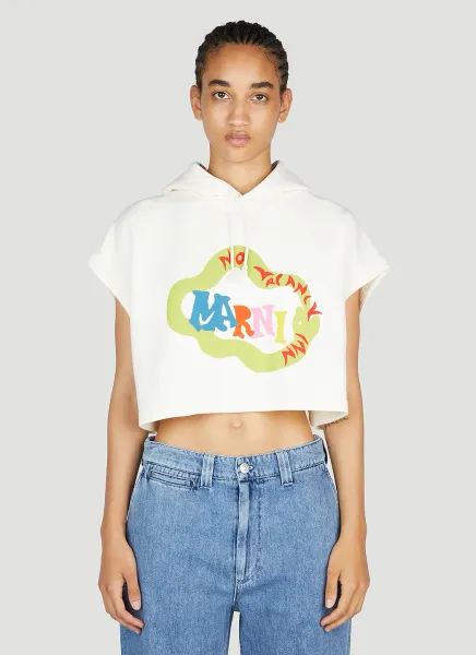 Ouroboros Snake Cropped Hooded Sweatshirt