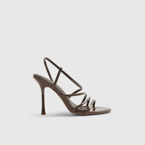 River Island Wide Fit Skinny Strappy Heeled Sandals