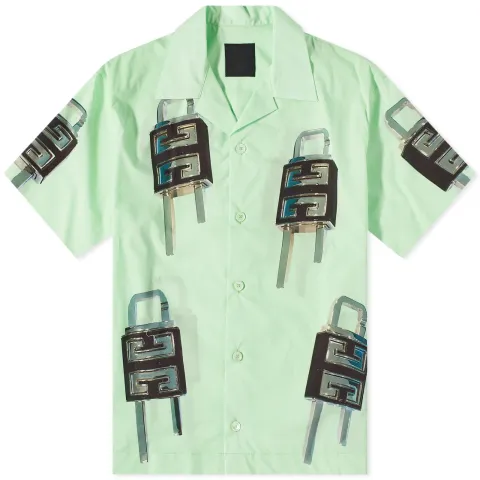 4G Lock Graphic Hawaiian Shirt