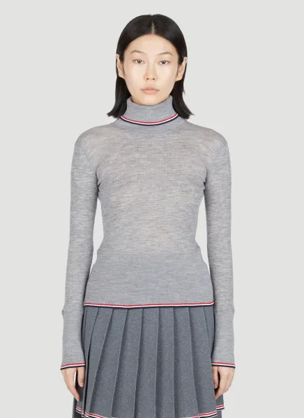 Fine-Knit Rollneck Wool Sweater