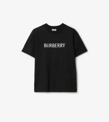 Logo Cotton T-shirt in Black
