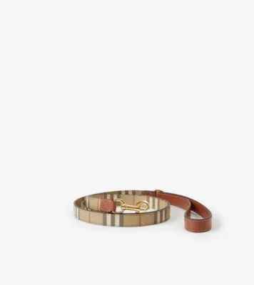 Check Dog Lead in Archive beige/briar brown - Women, Vintage Check