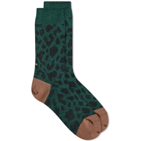 Pile Leopard Crew Sock