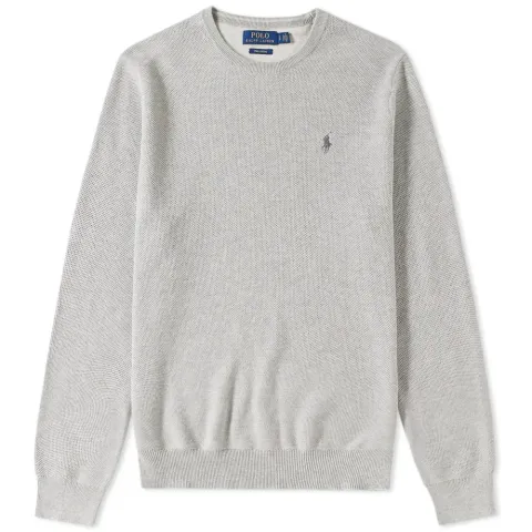 Textured Cotton Crew Knit