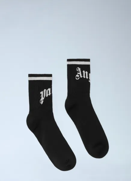 Curved Logo Track Socks