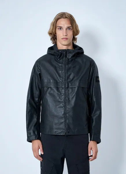 Hooded Leather Jacket