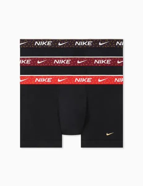 Nike 3 Pack Cotton Stretch Trunks Black