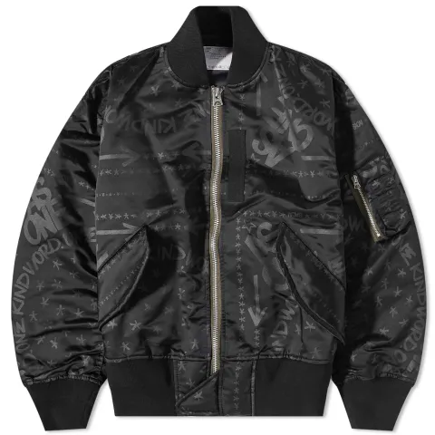 x Eric Haze Bandana Print Bomber Jacket