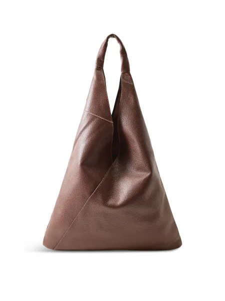 Giselle Leather Shoulder Bag - Mocha