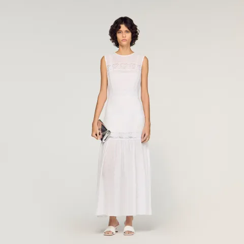 Crepon maxi dress