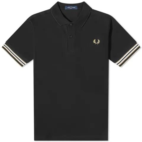 Striped Cuff Polo Shirt