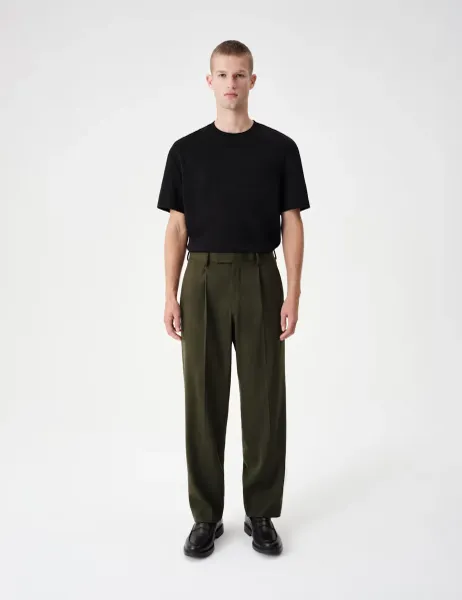 Marks & Spencer Tailored Regular Fit Stretch Trousers Khaki