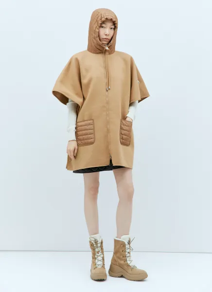 Hooded Down Cape