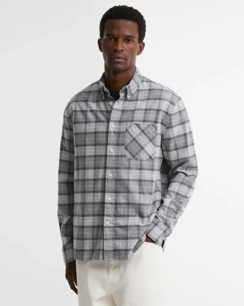 Mineral Tartan Authentic-Fit Long-Sleeved Shirt