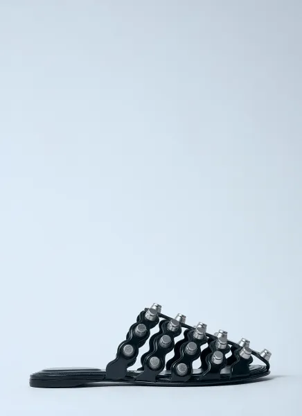 Rexa Cage Leather Slides