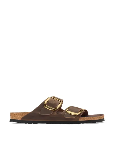 Birkenstock Arizona Big Buckle Oiled Leather Sliders