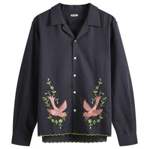 Embroidered Rosefinch Shirt