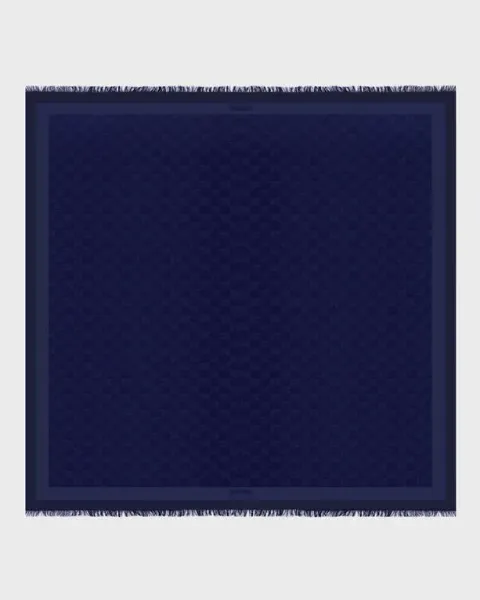 Vilebrequin Wool And Silk Scarf Turtle Monogram